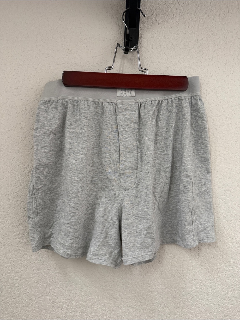 SKIMS Grey Boyfriend Sleep Shorts - Size S